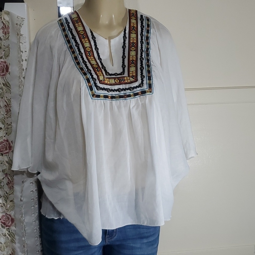 Jeanasis Beautiful boho blouse size L